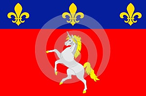 Flag of Saint-Lo in Normandy is a Region of France