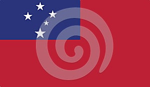 Flag of samoa icon illustration