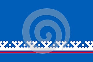 flag of Samoyedic peoples Forest Nenets. flag representing ethnic group or culture, regional authorities. no flagpole. Plane