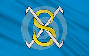 Flag of Sangerhausen in Saxony-Anhalt, Germany