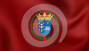 Flag of Santiago de Compostela City Galicia, Spain. photo