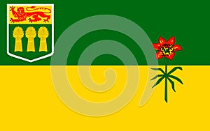 Flag of Saskatchewan, Canada photo