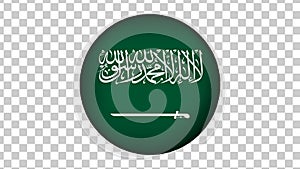 flag of saudiarabia isolated on transparent background for brics logo web icon. vector illustration photo