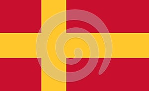 flag of Scandinavian Finland Swedes. flag representing ethnic group or culture, regional authorities. no flagpole. Plane layout,