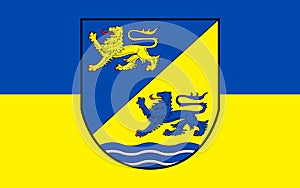 Flag of Schleswig-Flensburg in Schleswig-Holstein, Germany