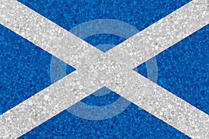 Flag of Scotland on styrofoam texture