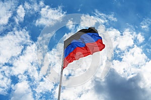 Flag of the self-proclaimed Donets People`s Republic DPR or DNR