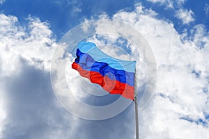 Flag of the self-proclaimed Luhansk People`s Republic LPR or LNR