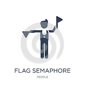 flag semaphore language icon in trendy design style. flag semaphore language icon isolated on white background. flag semaphore