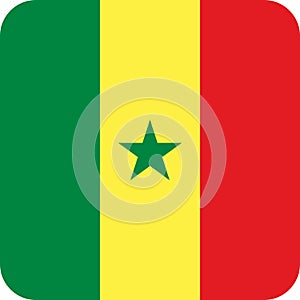 Flag Senegal Africa illustration vector eps