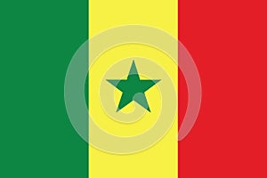 Flag of Senegal vector illustration photo