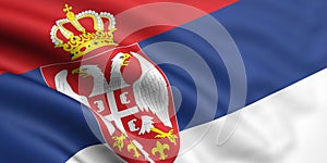 Flag Of Serbia photo