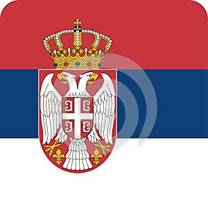 Flag Serbia illustration vector eps