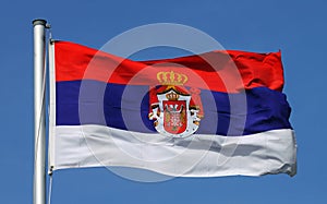 Flag of Serbia photo