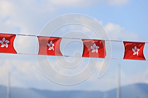 flag set up in the event for celebrating the National Day of the People\'s Republic of China