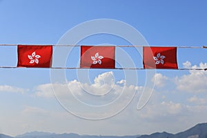 flag set up in the event for celebrating the National Day of the People\'s Republic of China