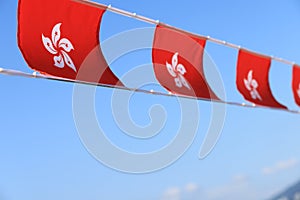 flag set up in the event for celebrating the National Day of the People\'s Republic of China