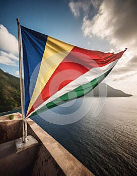 Flag of the Seychelles - Indian Ocean