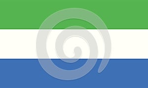 Flag of Sierra Leone, abstract flag of strips. photo