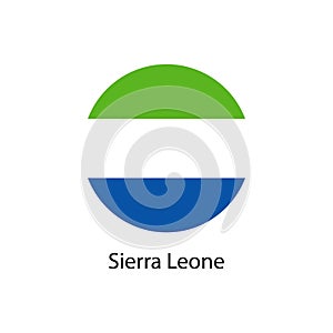Flag of Sierra Leone, button photo
