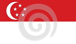 Flag of singapore icon illustration