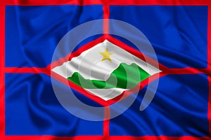 The Flag of Sint Eustatius Rippled photo