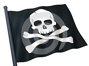 Flag skull and crossbones