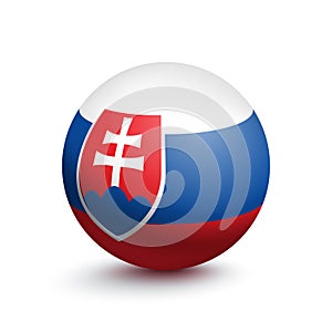 Flag of Slovakia in the form of a ball