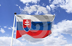 Flag of Slovakia, Slovak Republic, mockup