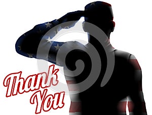 Flag Soldier Salute Veteran Day Silhouette