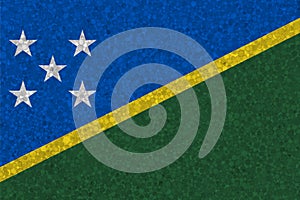 Flag of Solomon Islands on styrofoam texture