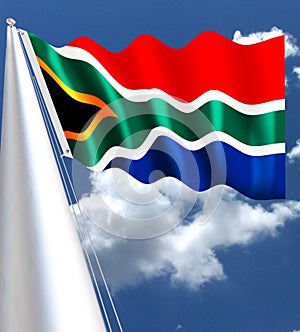 The flag of South Africa photo