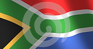 Flag South Africa moving wind