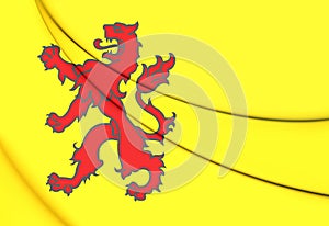 Flag of South Holland, Netherlands.