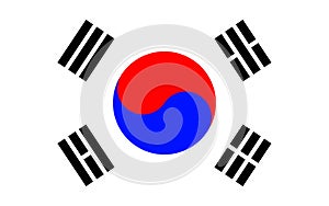 Flag of South Korea photo