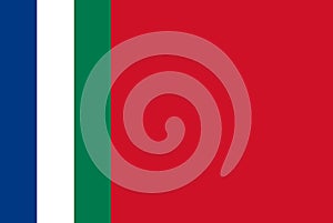 flag of South Moluccas, asia. flag representing extinct country, ethnic group or culture, regional authorities. no flagpole. Plane