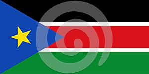 Flag of South Sudan vector illustration