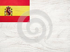 Flag of Spain. Beautiful greeting card. Closeup photo