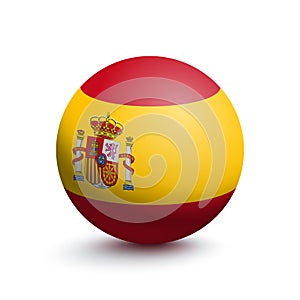 Flag of Spain in the form of a ball