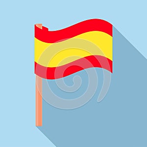 Flag of Spain icon, flat style