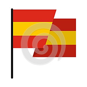 Flag of Spain icon, flat style