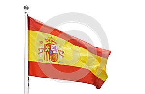 The flag of Spain isolated