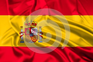 The Flag of Spain Rippled
