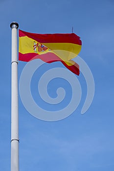 Flag of Spain waving in the wind