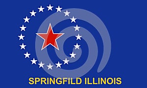 Flag of Springfield. America. USA
