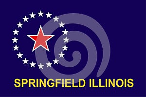 Flag of Springfield in Illinois, United States