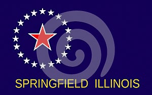Flag of Springfield in Illinois, USA