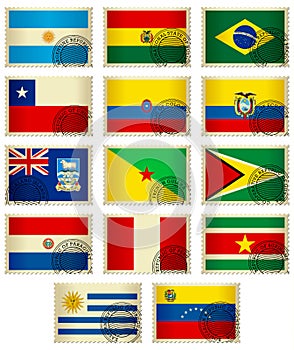 Flag Stamps_South America