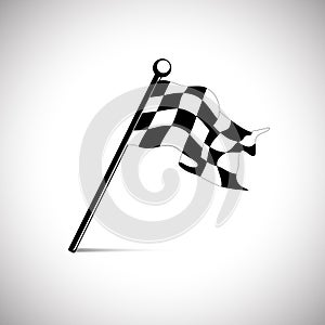 Flag for the start finish line racing