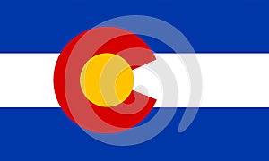 Flag of the state of Colorado. America. USA